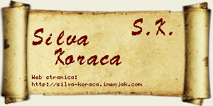 Silva Koraca vizit kartica